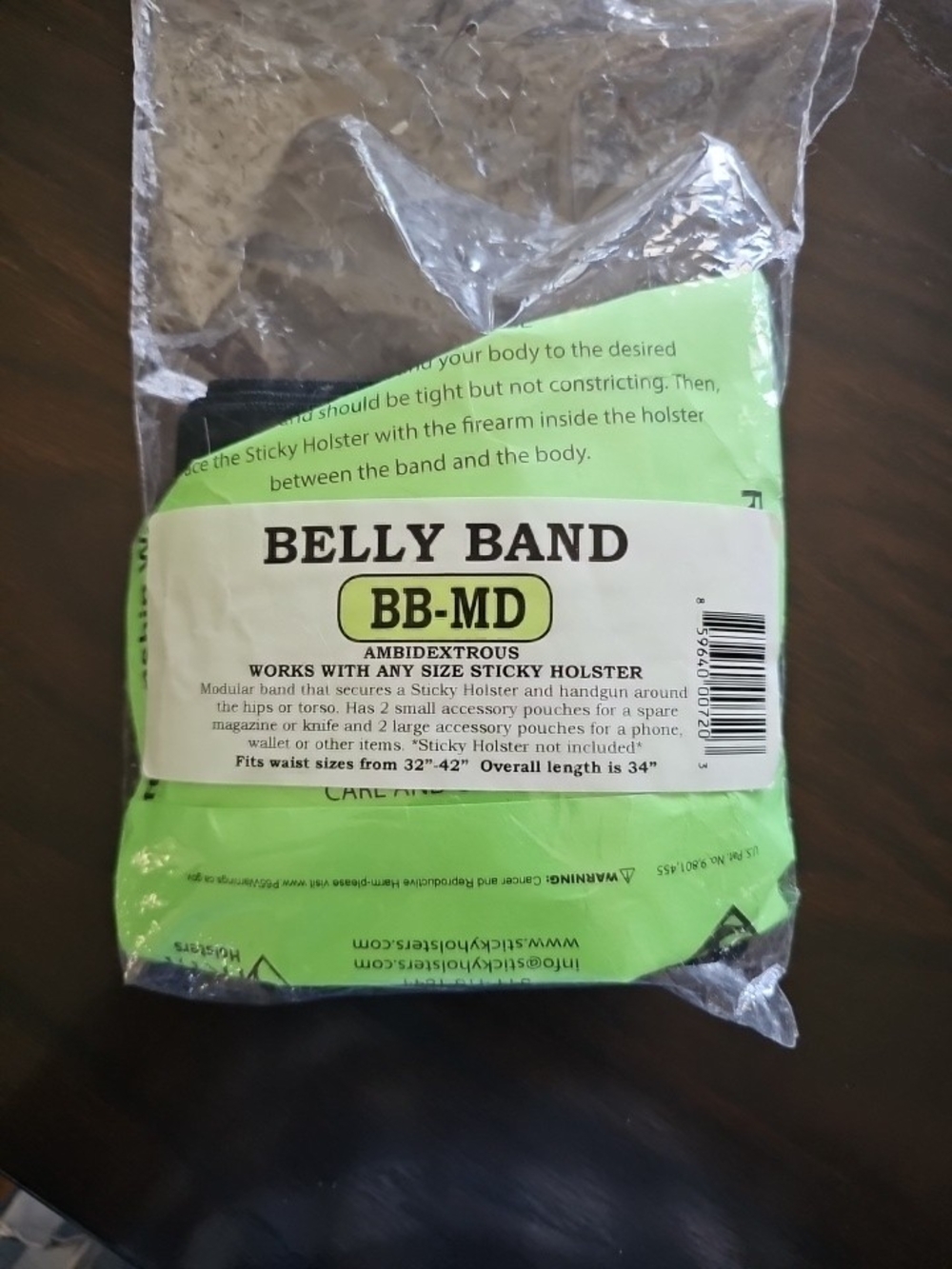 Belly Bandit BB-MD Ambidextrous Belly Bandit - Black